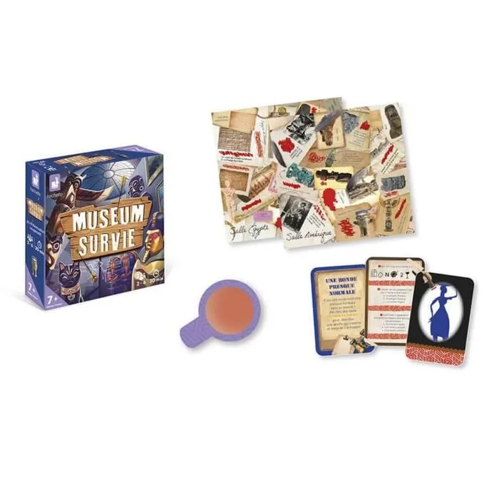 Jeu de plateau - JANOD - Museum Survie - Pour enfants à partir de 7 ans - Multicolore-0