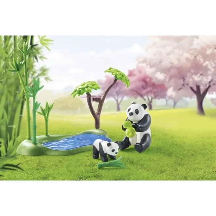 PLAYMOBIL 71762 Jardin asiatique avec deux personnages et pandas, Promo pack, 111 pièces, Dès 4 ans-2
