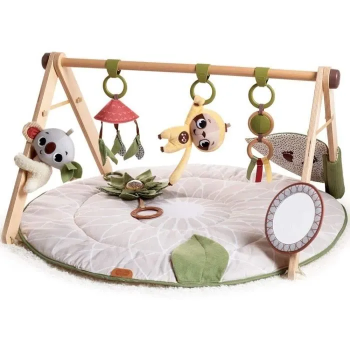 TINY LOVE Tapis d'Éveil Boho Chic, Tapis de Jeu pour Bébé, Arche de Jouets en Bois - Dès la Naissance-0