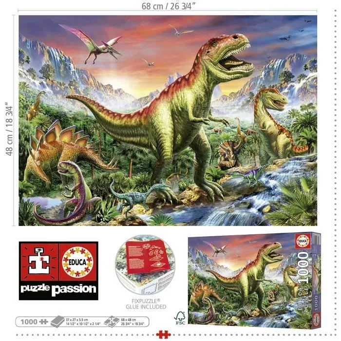 FORÊT JURASSIQUE - Puzzle de 1000 pièces-2