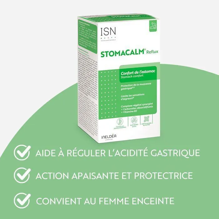 ISN -  STOMACALM® REFLUX - Confort de l'estomac - 20 comprimés à croquer-2