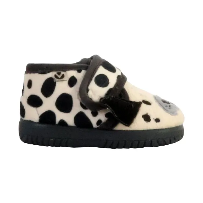 Chausson enfant - VICTORIA - modèle 82774 - blanc - semelle intérieure en gomme - semelle extérieure textile-1