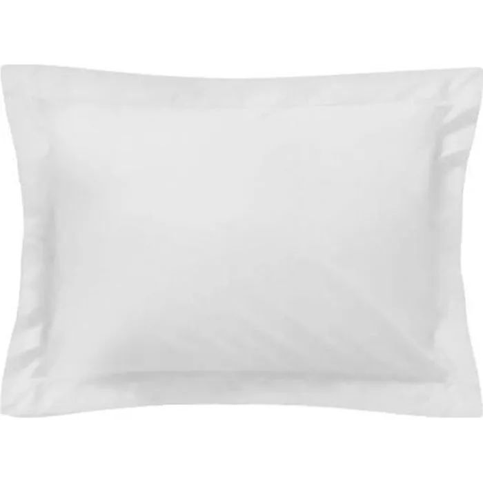 Taie d'oreiller rectangle - Made in France - Blanc - 50 x 75 cm - 100% coton - 57 fils-0