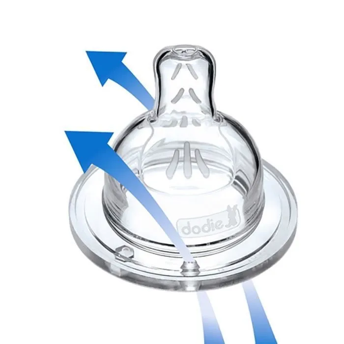 Coffret Biberon Verre Biche - Dodie - Triangle, Tétine Plate, Anti-Colique - 150ml et 270ml-4
