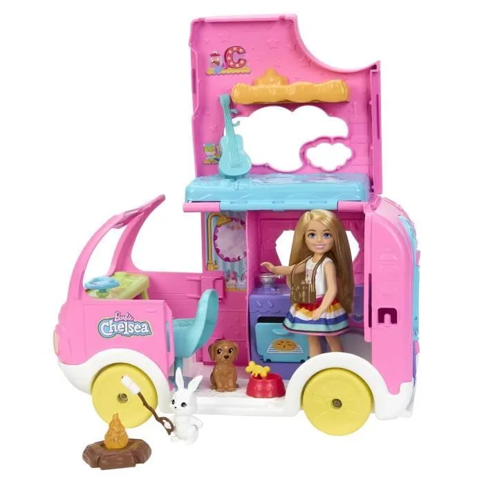Barbie®-Camping-Car 2 en 1 de Chelsea-Coffret HNH90-5