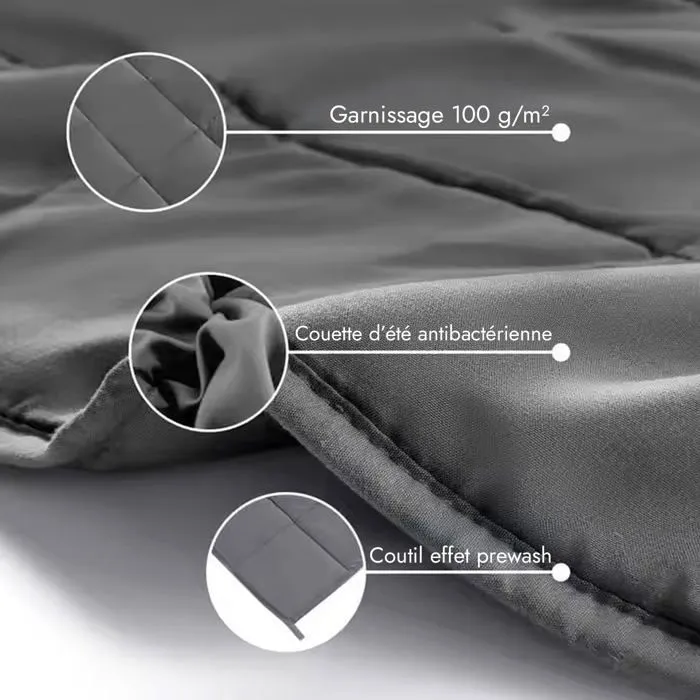 Couette ultra-légère microfibre 140 x 200 cm| 100 g/m² | Anti-transpiration | Thermorégulatrice | Lavable en machine-1