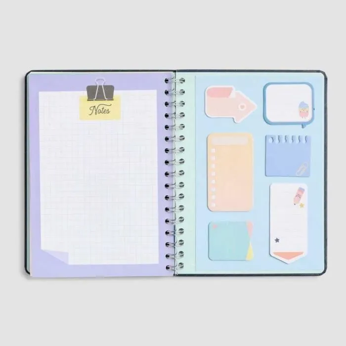 Agenda - Mr. Wonderful - 2023 - Semainier - Noir/Bleu - 22,5x16,5 cm - Spirale-2