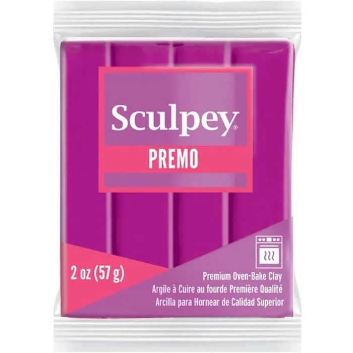 Pâte polymère - Premo Sculpey - Fuchsia - Cuisson au four traditionnel - 130°C - Mixte-0