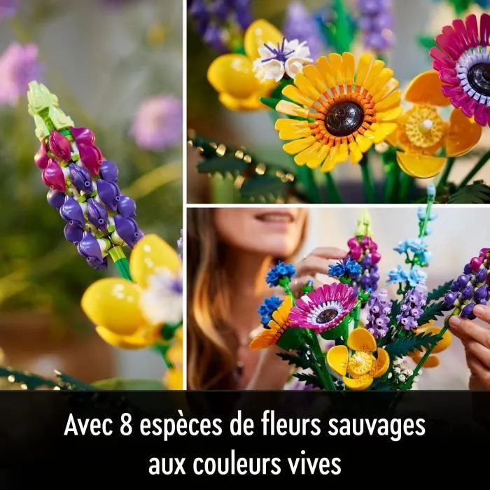 LEGO® Icons 10313 Bouquet de Fleurs Sauvages, Plantes Artificielles avec Coquelicots, pour Adultes-3