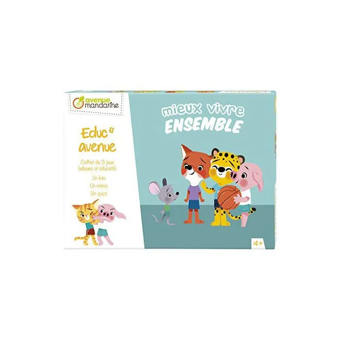 Jeu éducatif - Educ'Avenue - Mieux vivre ensemble - Coffret de 3 jeux - Multicolore - À partir de 4 ans-0