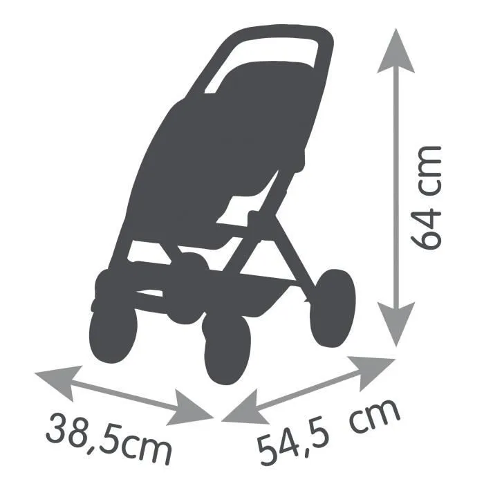 Smoby maxi-cosi poussette jumeaux sauge - poupons non inclus- dès 3 ans-4