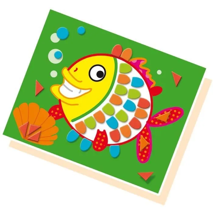 SES Creative 14827 - J'apprends la mosaïque, aves les mosaïques autocollants de couleur, convient aux jeunes enfants-6