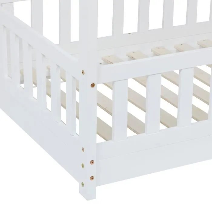 Lit Cabane - LAÏBA KIDS - Oasis Des Rêves - 90x190 cm - Blanc - Enfant-2