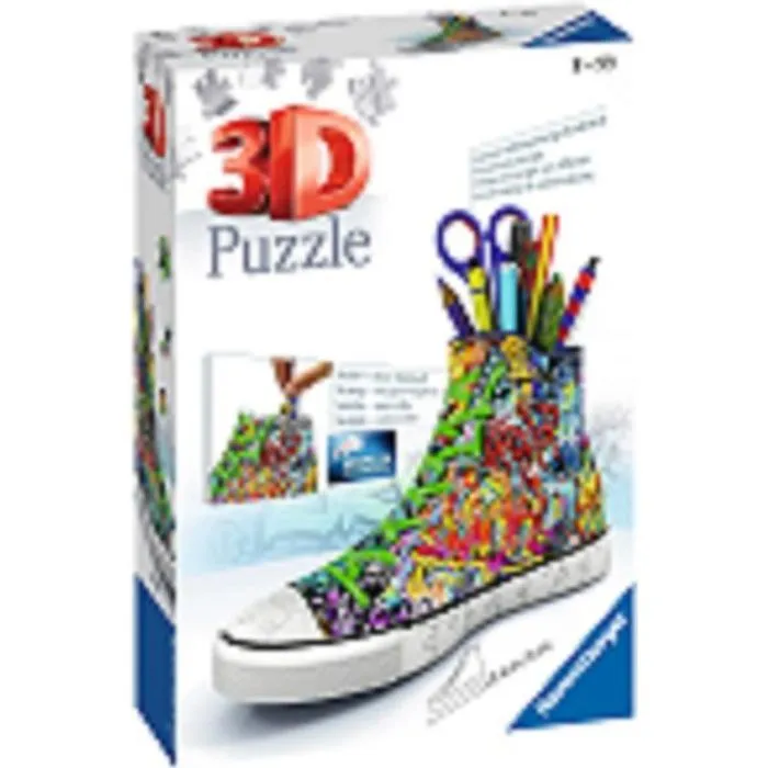 Puzzle 3D Sneaker - Ravensburger - Graffiti - 108 pièces - Mixte - A partir de 8 ans-0
