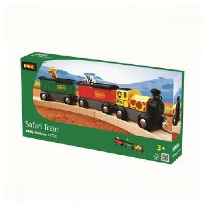 Train Safari - BRIO - Train miniature - Girafe et zèbre - Jouet pour enfant de 3 ans et plus-3