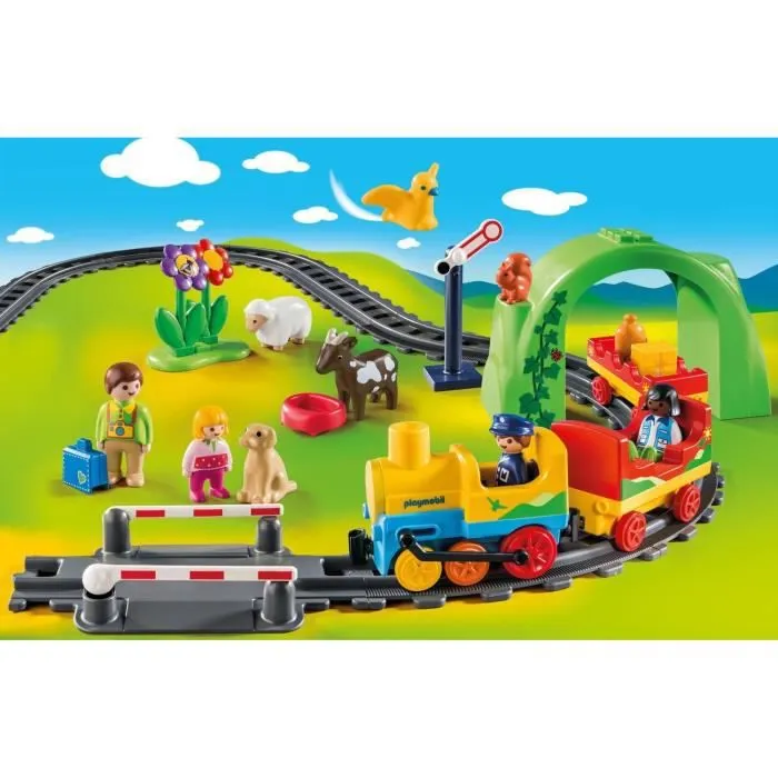 Train PLAYMOBIL 1.2.3 avec passagers et circuit - PLAYMOBIL - 70179 - 34 pièces-2