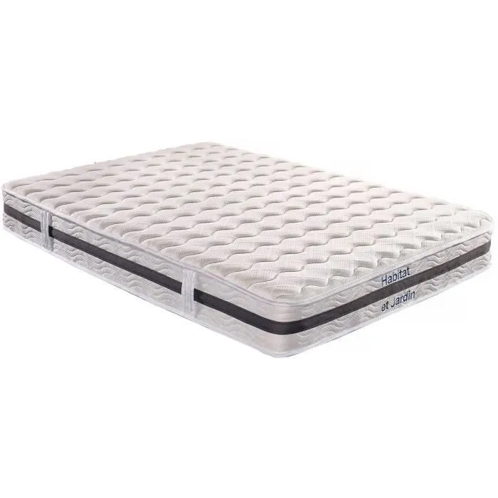 Matelas Ressorts et Mémoire de Forme - Habitat et Jardin - Viva First - 140x190 cm - Ferme - Anti-acarien-0