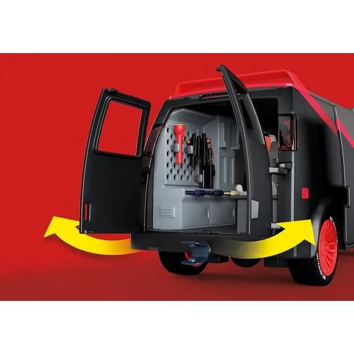 PLAYMOBIL 70750 Le Fourgon de l'Agence tous risques, Classic cars, Adulte, Voiture de collection-3