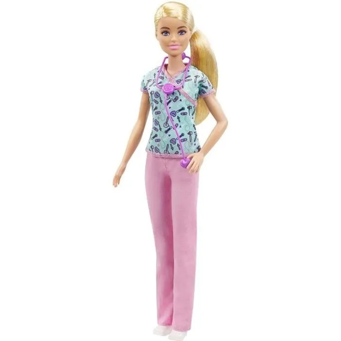 Barbie - Barbie infirmière - Poupée Mannequin - Dès 3 ans GTW39-0