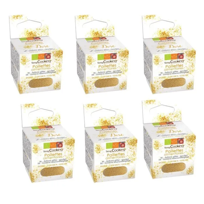 Paillettes alimentaires dorées 30 g-0