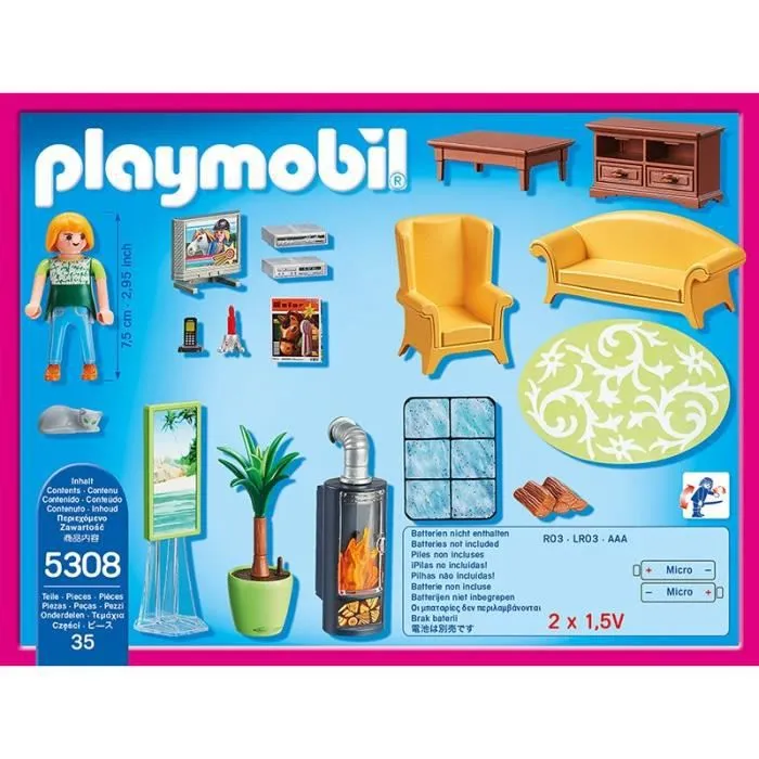 PLAYMOBIL - La Maison Traditionnelle - Salon avec Poêle à Bois-1