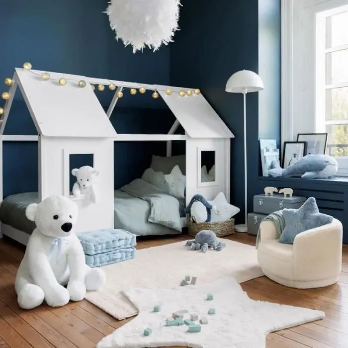 Peluche - ATMOSPHERA - Ours Ouna - Blanc - 60cm - Douce et moelleuse-0