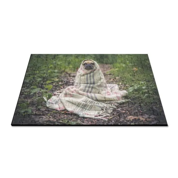 Puzzle Classique 100 pièces Carlin Pug Petit Chien Couverture Nature Photo Mignon - FABULOUS - Adulte - Mixte-2