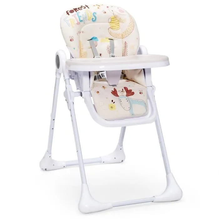 COSTWAY Chaise Haute Bébé Convertible Pliable 3 Angle Inclinable Hauteur Réglable,Dossier,Repose-Pieds,Double Plateau Amovible Beige-0