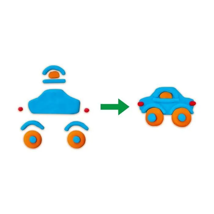 Pâte à modeler - Circulation - Jouet pour enfant - Mixte - Bleu et orange-0