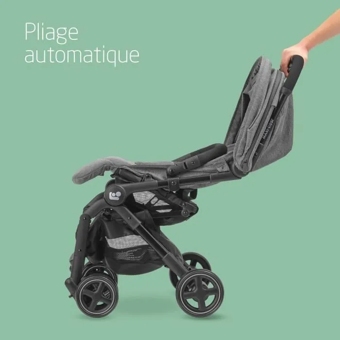 MAXI-COSI Poussette canne ultra compacte Lara 2, de la naissance à 4 ans, jusqu'à 22kg, pliage facile, Select Grey-3