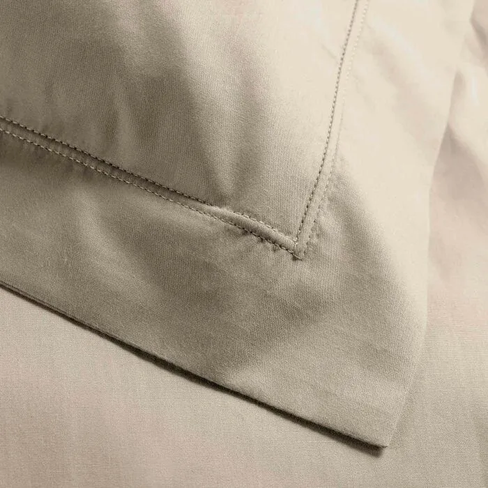 Taie d'oreiller - Percale - 50x70 cm - 100% coton - Beige - Lavable à 30°-1
