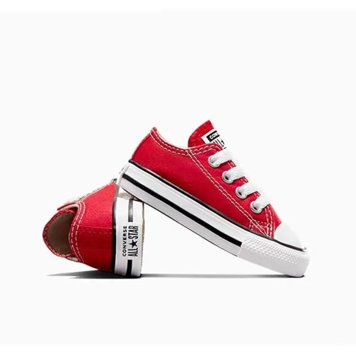 BASKET - CONVERSE - Chuck Taylor Bébé - Tige basse en toile - Rouge - Lacets-5