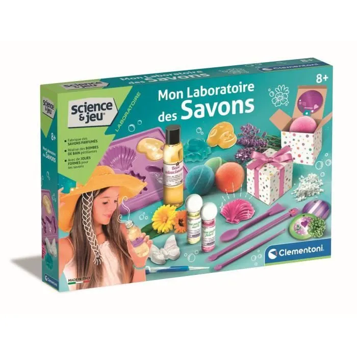 Jeu de création de savons - CLEMENTONI - Mon laboratoire des savons - Pour enfants à partir de 8 ans-0