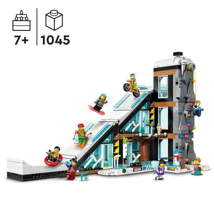 LEGO® City 60366 Le Complexe de Ski et d’Escalade, Jouet de Construction Modulaire pour Enfants Dès 7 Ans-1