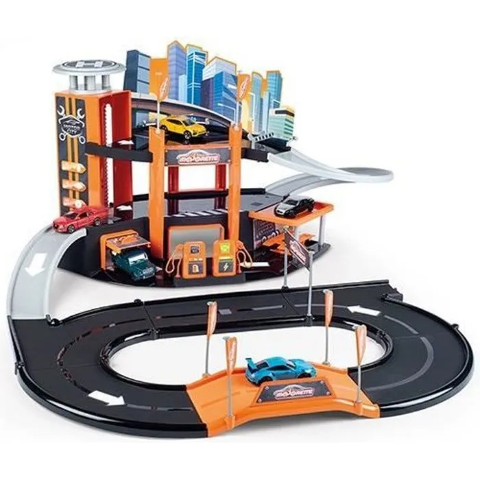 Garage Majorette - MAJORETTE - MAJO GARAGE MOTOR CITY PLUS - Multifonctions - 1 voiture incluse-0