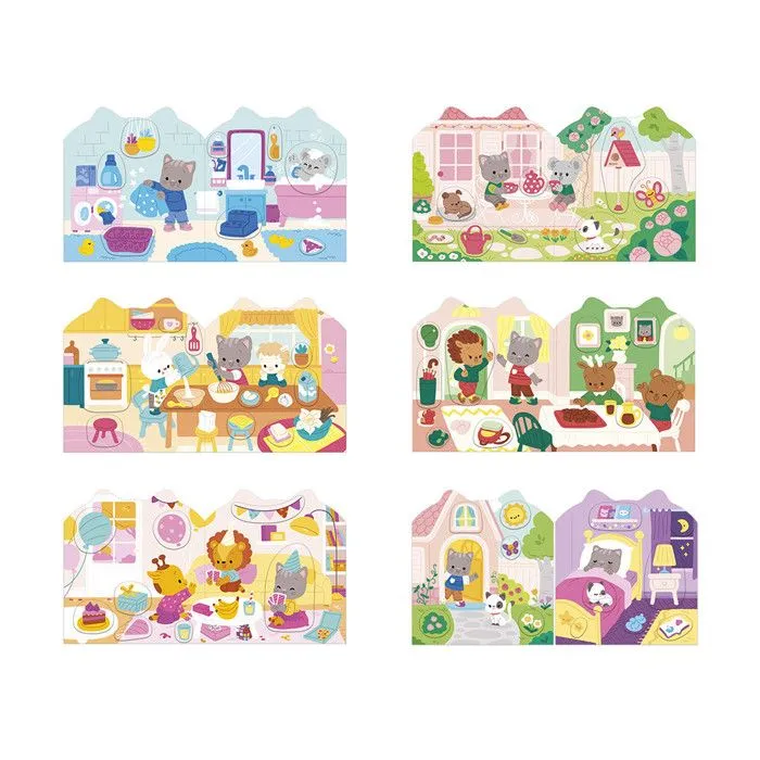 Stickers - Cahier de Stickers Repositionnables - Thème La Maison - Dès 18 mois - Loisir Créatif Enfant-4