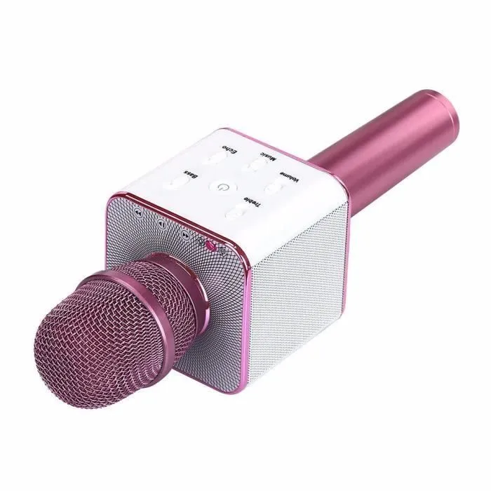 ROSE Q7 microphone de chant sans fil karaoké portable connecté avec téléphone pour IPHONE pour SAMSUNG etc.-1