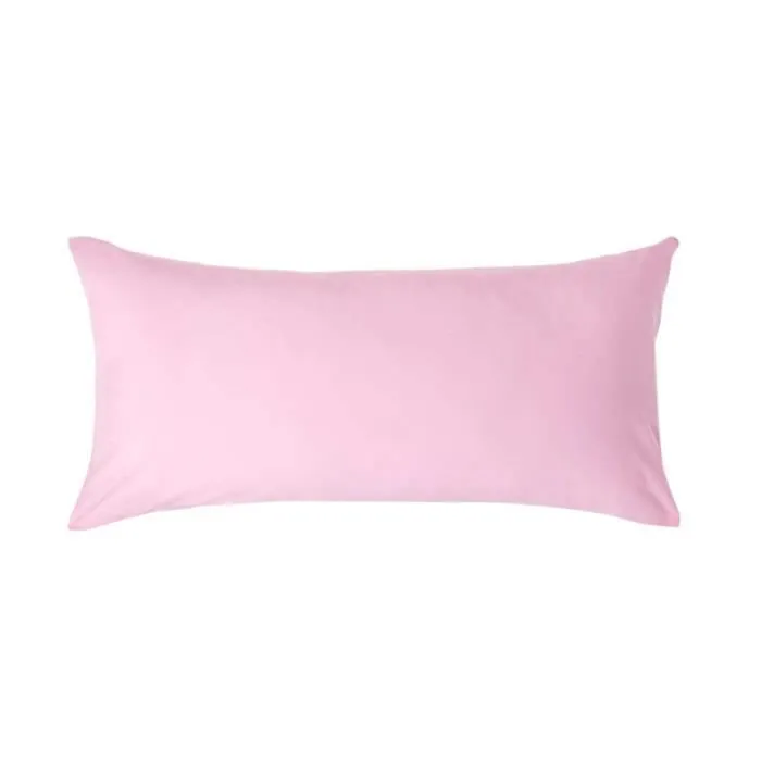 Taie d'oreiller - Homescapes - Rose - 100% Coton Égyptien - 200 Fils - 40 x 80 cm-0