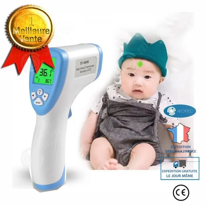I® Thermometre Frontal Bébé Thermomètre Infrarouge pour Fièvre, 3-en-1 Termometre ，Thermomètre électronique-0