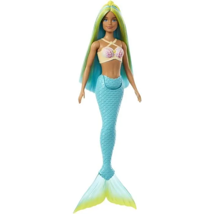 Barbie-Poupées Sirènes avec cheveux et nageoire colorés et serre-tête HRR03-4