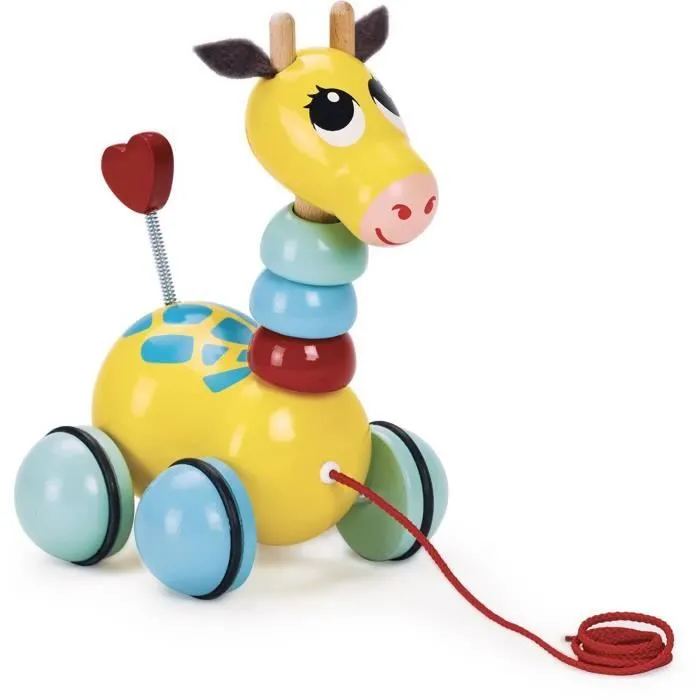Jouet à tirer - VILAC - Flip Flap la girafe - Noir - Enfant - Intérieur-0