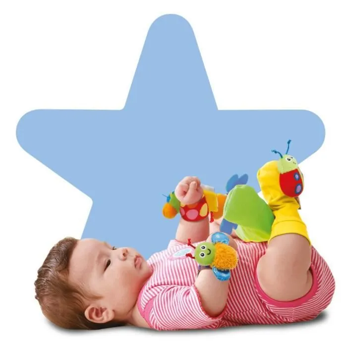 Hochets pour poignets et pieds - TOMY/LAMAZE - Jaune - Dès la naissance - Rubans et grelots-1