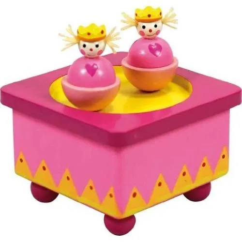 Boite à musique ULYSSE - 1152 - JOUET PREMIER AGE - PRINCESSES - Rose-0