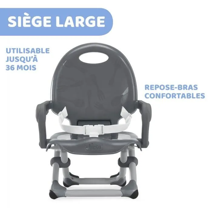 CHICCO Rehausseur de table Pocket Snack dark grey-3