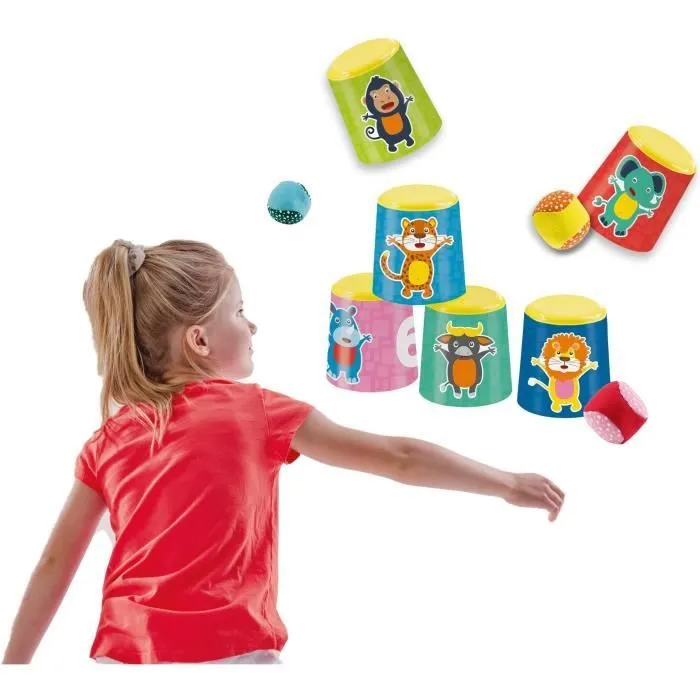 Jeu de canettes et boules souples - SES CREATIVE - Chamboule-tout et pétanque-1