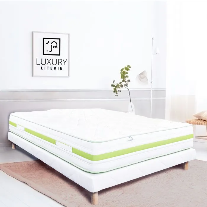 Matelas 140x190 cm, Rêverie, 30cm, mémoire de forme, indépendance du couchage, face été/hiver-1