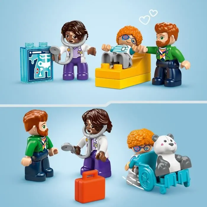 LEGO DUPLO Ma ville 10449 Première visite chez le médecin - Jouet motricité fine dès 2 ans-2
