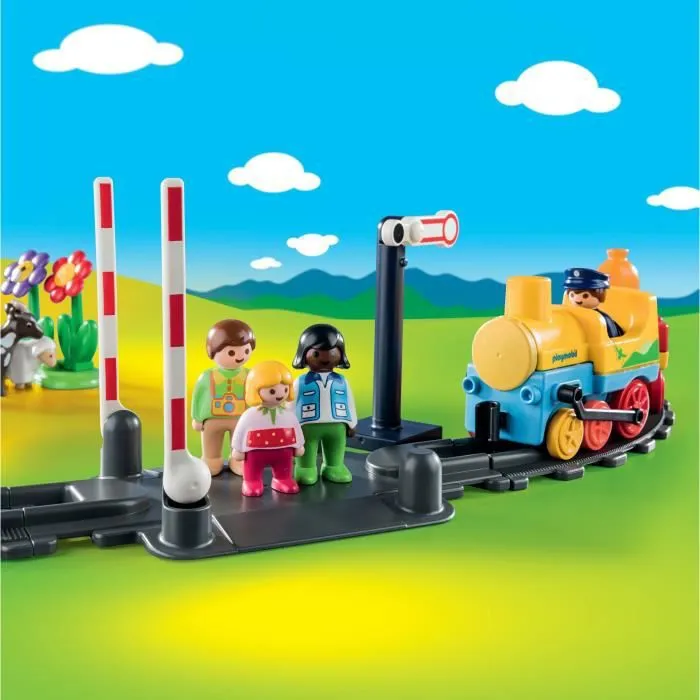 Train PLAYMOBIL 1.2.3 avec passagers et circuit - PLAYMOBIL - 70179 - 34 pièces-5