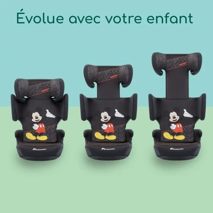 BEBECONFORT DISNEY© Siège auto Road Safe i-Size Mickey, groupe 2/3, rehausseur, 3,5 ans à 10/12 ans, 100-150cm, 15-36kg, Authentic-1