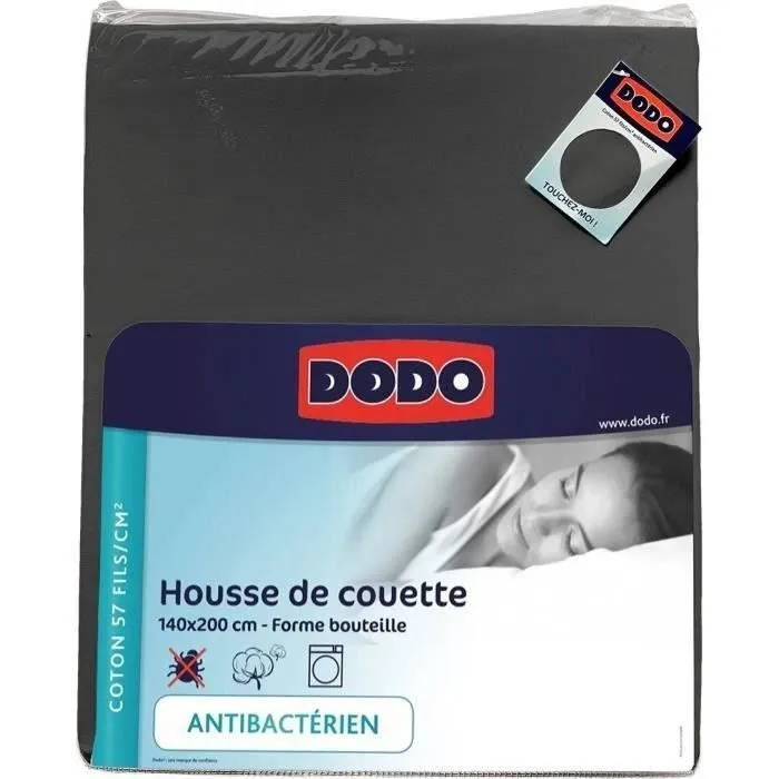 Housse de couette DODO - 140x200 cm - Coton - Antibactérien-0